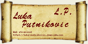 Luka Putniković vizit kartica